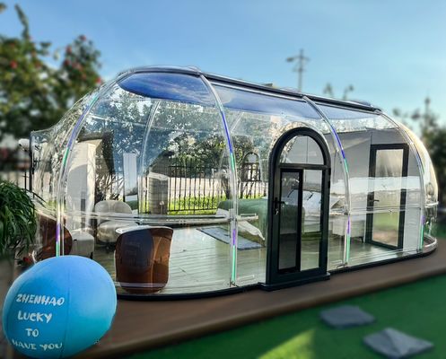 주문 5.7m2 듀얼 스타 식사 거품 텐트 3M 캠핑 투명 선명한 거품 텐트 online manufacture