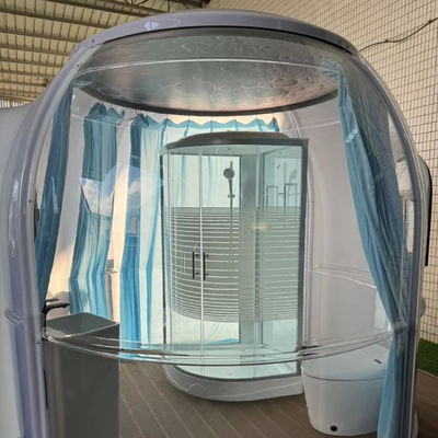 주문 Glamping 방수 PVC 2.7m 럭셔리 돔 하우스 투명한 거품 돔 텐트 판매 online manufacture