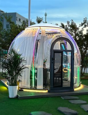풀 하우스 야외 투명한 돔 이글루 사전 제조 된 버블 돔 하우스 레스토랑 램핑