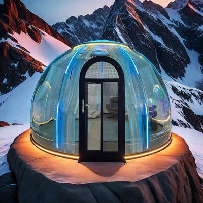 핫 판매 신규 도착 PC 호텔 폴리카보네이트 돔 텐트 모듈형 Prefab 돔 하우스 리조트
